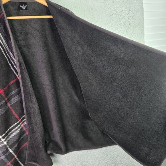 Cuddl Duds Plaid Fleece Poncho S M Dolman Sleeve Button Cozy Wrap Soft Fall - Picture 6 of 10